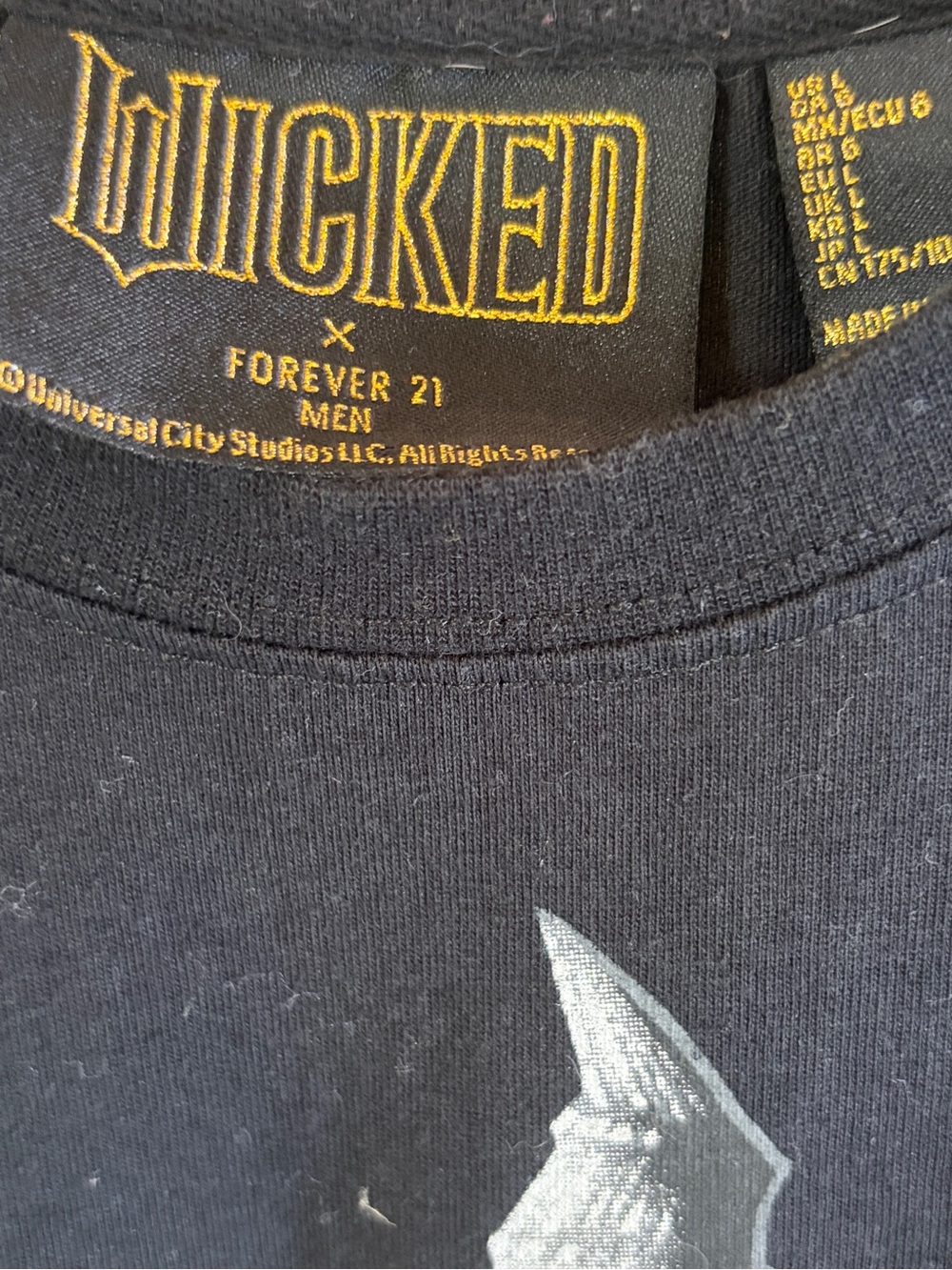 WICKED Mens/unisex black t shirt sz LG - Picture 3 of 5